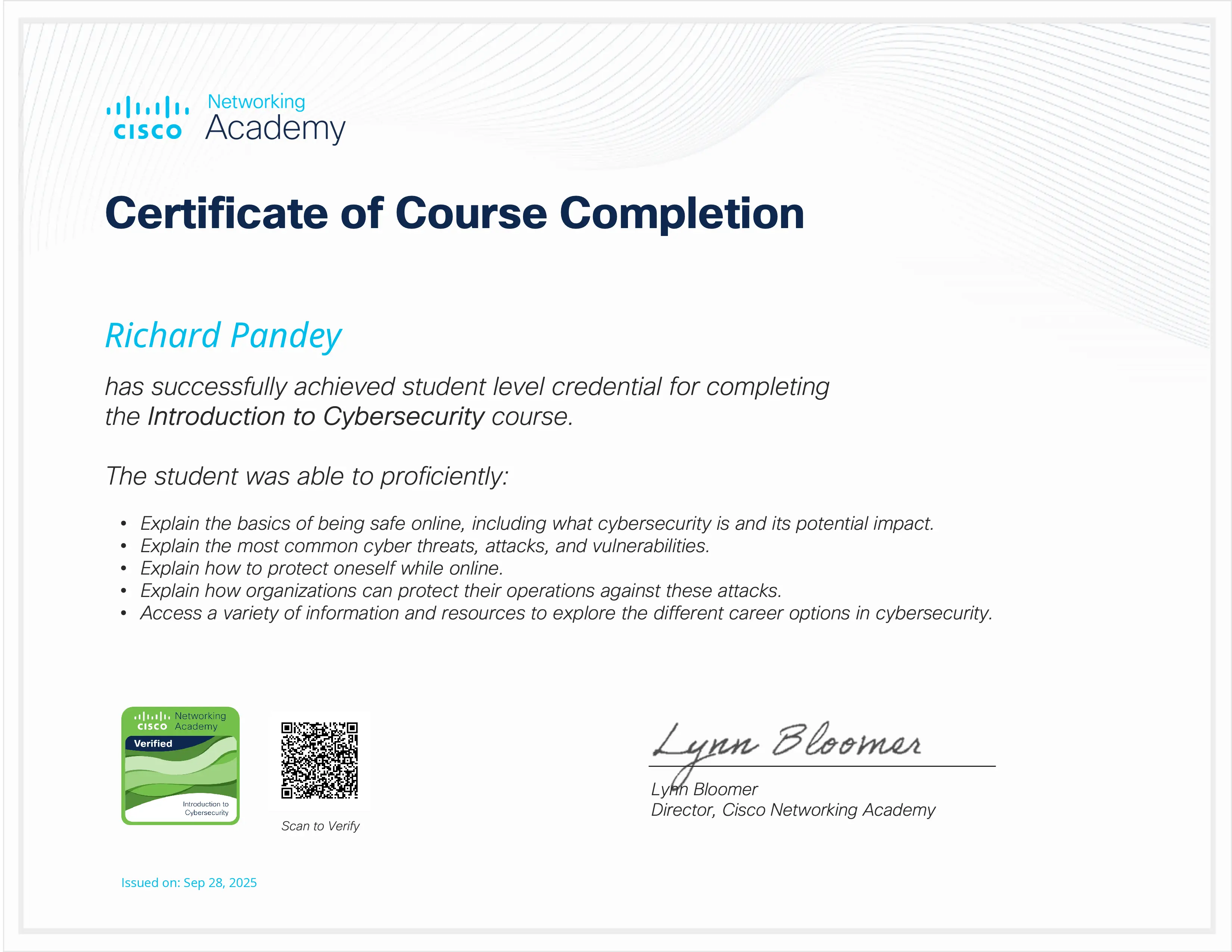 Cisco certificate